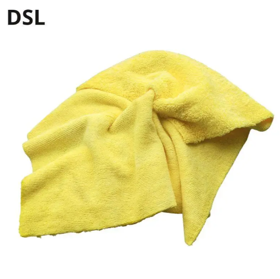Рушник двосторонній жовтий 380GSM 40*40см  DSL003Y фото
