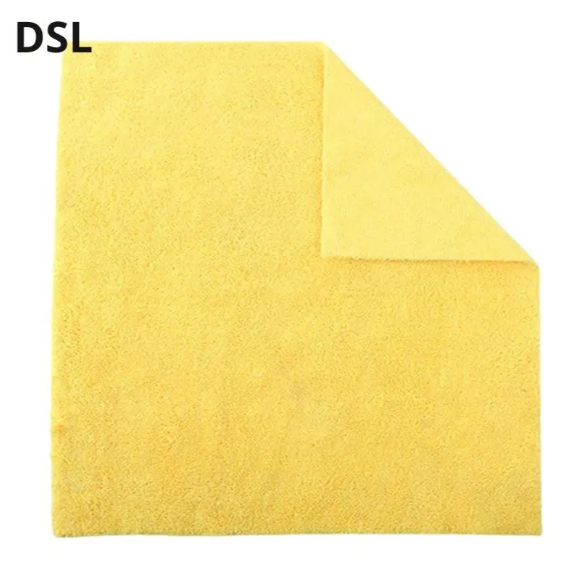 Рушник двосторонній жовтий 380GSM 40*40см  DSL003Y фото