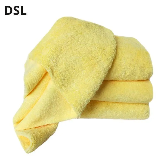Рушник двосторонній жовтий 380GSM 40*40см  DSL003Y фото