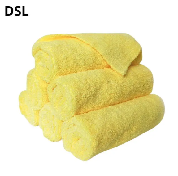 Рушник двосторонній жовтий 380GSM 40*40см  DSL003Y фото
