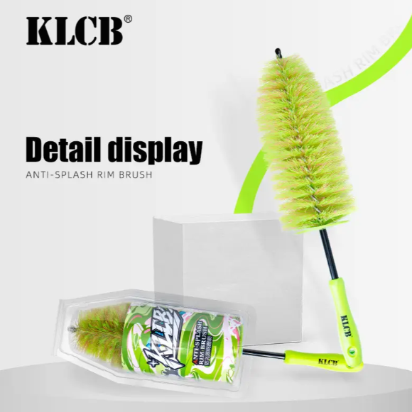 Щітка для чищення дисків та двигуна зелена KLCB Anti-Splash Rim Brush 45 см CK140 фото