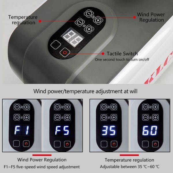 Турбосушка з підігрівом біла KLCB 2800W KA-G070 фото