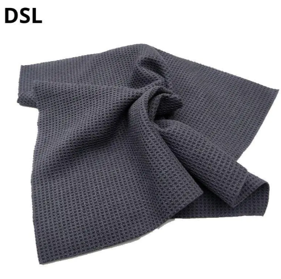 Рушник вафельний для скла 380 GSM 40&times;40 см сірий  DSL009 фото