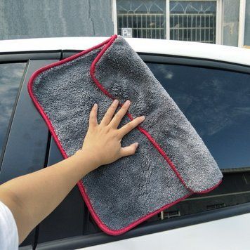 Полотенце двустороннее серое супер впитывающее Auto Tiger 40*60см 1200GSM 00-0085 фото