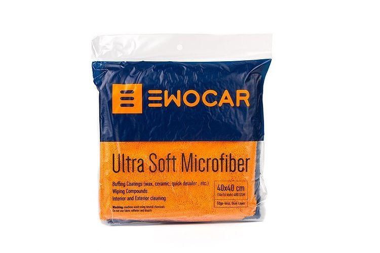 Набір серветок із ультрам'якої мікрофібри Ewocar Ultrasoft Microfiber Cloths Pack 40*40см, 400 gsm MCS2 фото