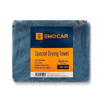 Микрофибровое полотенце Ewocar Special Drying Towel &ndash; Dark Blue 60x90 1200 gsm TLT6090 фото
