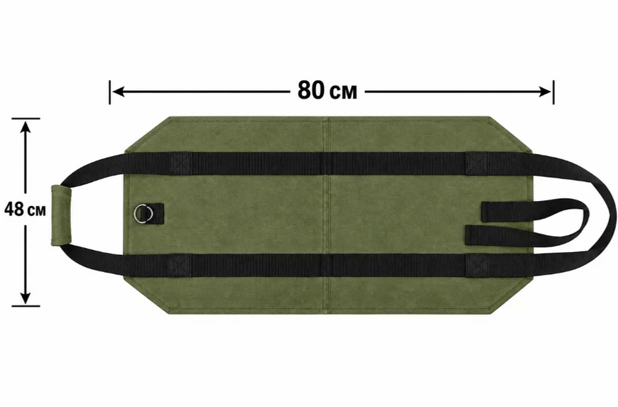 Сумка для дров 48&times;80 см, переноска для дров, дровник з міцної тканини Oxford 600D, сумка-переноска для каміна, печі та мангалу OR-009 фото